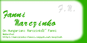 fanni marczinko business card